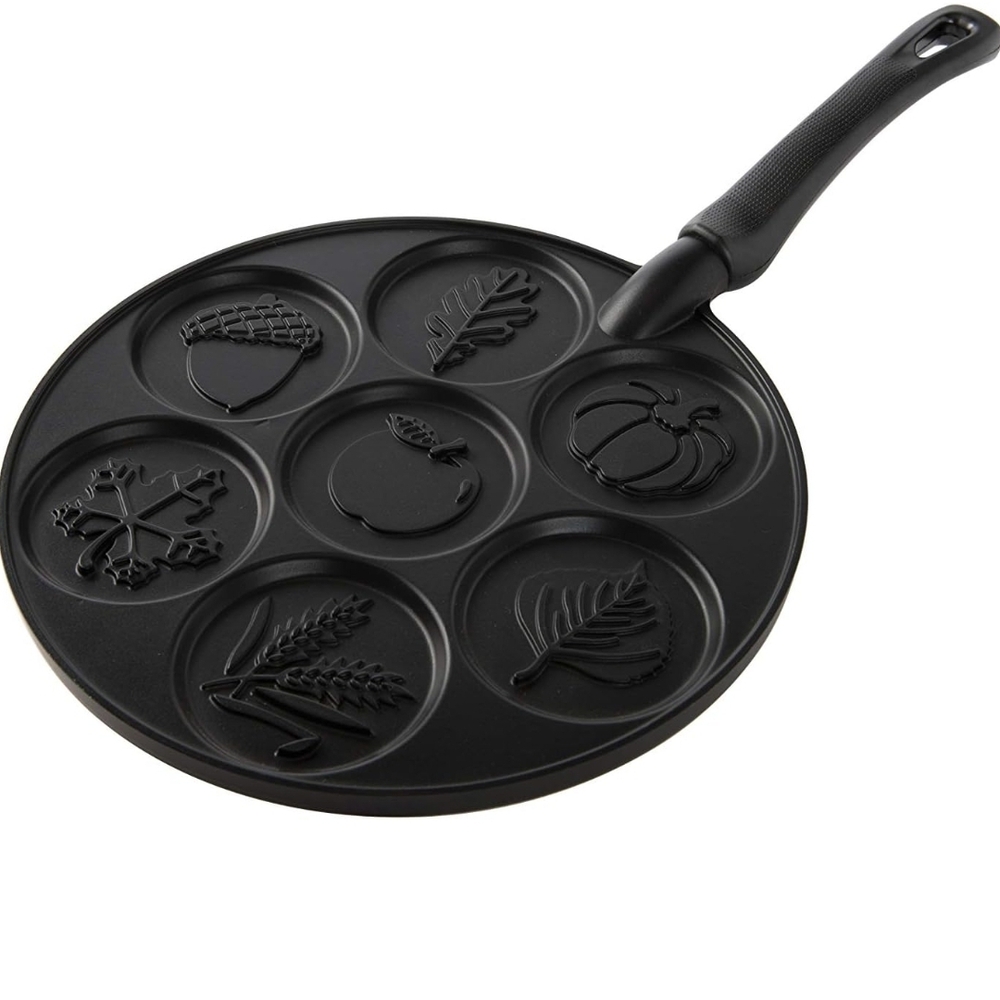 Nordic Ware Black Pancake Pan with Nature Designs